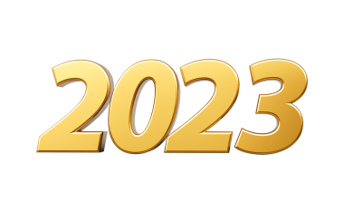 Mutlu yıllar 2023 3d illüstrasyon