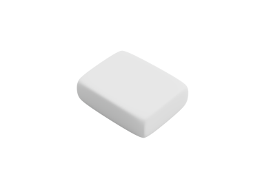 Yumuşak, pürüzsüz yuvarlak kenarlı, pürüzsüz bir Kübik Silgi