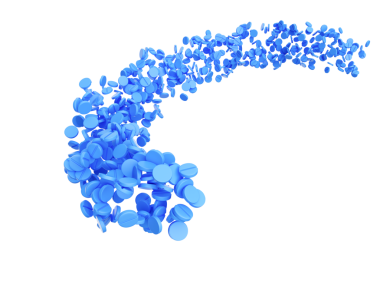 3D Mavi Yuvarlak Tıbbi Haplar Hava Sağlık Hizmetleri Konsepti 3D İllüstrasyon