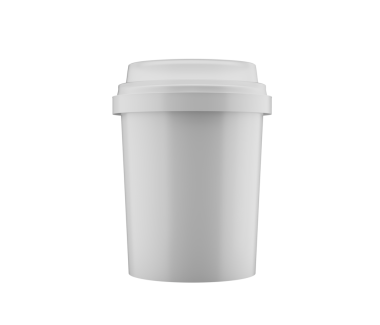 3d Boş Silindirik Plastik Kavanoz veya Işık Turkuaz 3 boyutlu Görüntü Kutusu