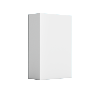 Ambalaj için dikdörtgen karton kutu modeli, yatay olarak konumlandırılmış 3d illüstrasyon