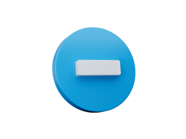 Mavi arkaplanda 3d mini simge izole edildi. Moda ve modern 3d tarzı 3d illüstrasyon