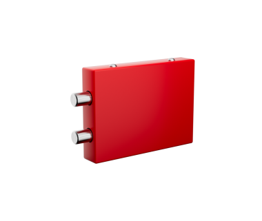 Modern dikdörtgen Kırmızı Mini Kasa Yüksek kalite 6 Kollu Anahtar Kilidi 2 Bolt 3D Görüntü