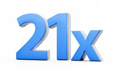 Blue 21x 21 x veya 21 kez Reklam ve Dinamik Satış Sunumları 3D