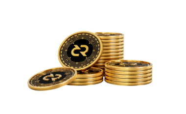 3d Altın Kripto Para Yığını Eksik Yuvarlak Paralar Yığını 3d İllüstrasyon