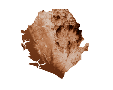 Sierra Leone 'nin eski tarz haritası, kahverengi grafikler antika Vintage stilinde. Yüksek detaylı 3d illüstrasyon