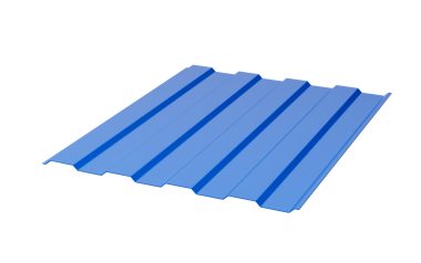 3d Mavi Metalik Gömülü Çatı Levhası için Galvanize Demir 3d Görüntü