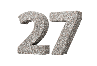 Kaya parçalarından ya da Gravels 3D Illustration 'dan yapılmış 27 numara.