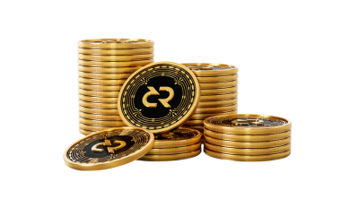 3d Altın Kripto Para Yığını Eksik Yuvarlak Paralar Yığını 3d İllüstrasyon