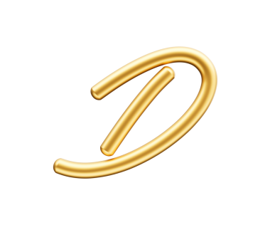 3d Altın Parlak Büyük Harf D Alfabesi D Yuvarlak Şişirilebilir Yazı Tipi 3d Görüntü