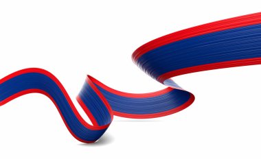 Belize 'nin 3d Bayrağı Parlak Dalgalı Belize Bayrakları Beyaz Arkaplanda 3d Görüntü