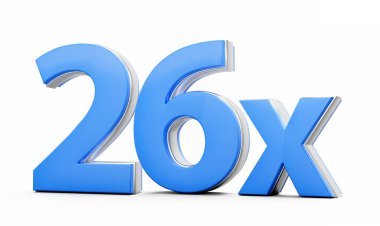 Blue 26x 26 x veya 26 kez Reklam ve Dinamik Satış Sunumları 3D