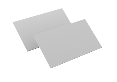 İki Kartvizit Modifiye Bir Beton Podyum Marka Kartı Şablonu 3D İllüstrasyon