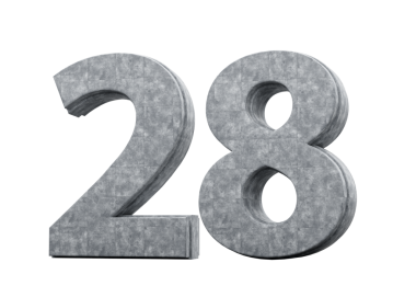 Beton Numarası 28 Gri Beton Taş Yapımı Beyaz Görüntü