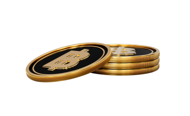 Altın ve Siyah Tayland Baht Bozuklukları Parlak Altın Parıltı 3D Görüntü