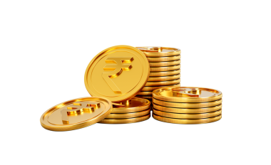 3D Yığın Altın Hint Bozuklukları Parlak Yuvarlak Paralar Yığın 3D Resimler