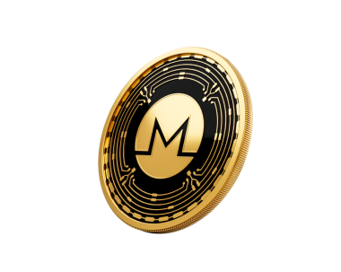 3D Altın ve Siyah Yuvarlak Şifreleme Monero Parası 3D Görüntü