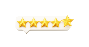 3d Beş Altın Parlak Derecelendirme Yıldızları Sembolü 3d Sohbet Simgesi 3d İllüstrasyon