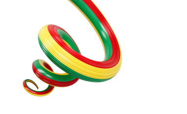 3d Gine Bayrağı 3d Sarmal Sarmal Gine Bayrağı 3d Görüntü Yöntemi