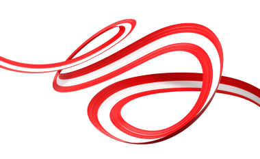 3d Avusturya Bayrağı 3d Parlak Sallanan Avusturya Kurdelesi 3d Görüntü