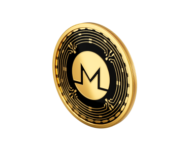 3D Altın ve Siyah Yuvarlak Şifreleme Monero Parası 3D Görüntü