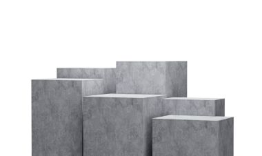 3D Altı Gri Boş Beton Podyum Gri, 3D görüntü