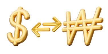 3d Altın Dolar ve Para Takas Oklarıyla Sembol Simgeleri 3d illüstrasyon