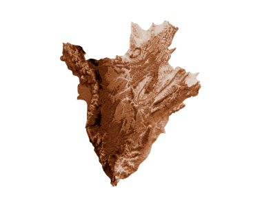 Burundi 'nin eski tarz haritası, kahverengi grafikler antika Vintage stilinde. Yüksek detaylı 3d illüstrasyon