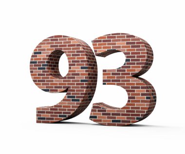 Doksan üç numaralı tuğla duvarı. Üç boyutlu renkli tuğla duvarından yapılmış 93 basamaklı.