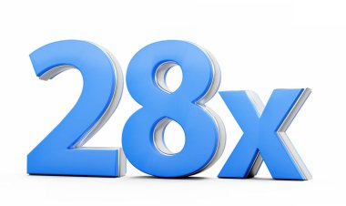 Blue 28x 28 x veya 28 kez Reklam ve Dinamik Satış Sunumları 3D