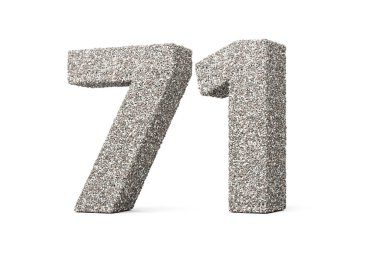 Kaya parçalarından ya da beyaz arka plandaki mezarlardan yapılmış 71 basamaklı resim.