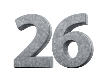 Beton Numara 26 Gri Beton Taş Yapımı 3D Görüntü