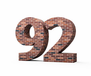 Doksan iki numaralı tuğla duvarı üç boyutlu renkli tuğla duvarından yapılmış 92 basamaklı.