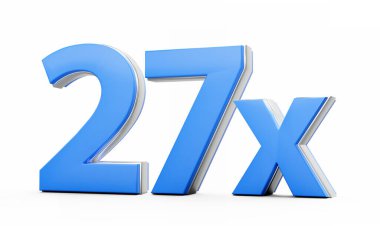 Blue 27x 27 x veya 27 kez Reklam ve Dinamik Satış Sunumları 3D