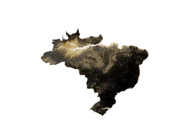 Brezilya Altın Metalik Doku Haritası Altın Rezervleri ve Altın Madencilik Konsepti 3B İllüstrasyon