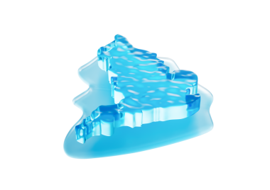 İngiltere 'nin Su Haritası Küresel Isınma Buzulu Derin Okyanusta Eriyor Mavi Su 3D Görüntü