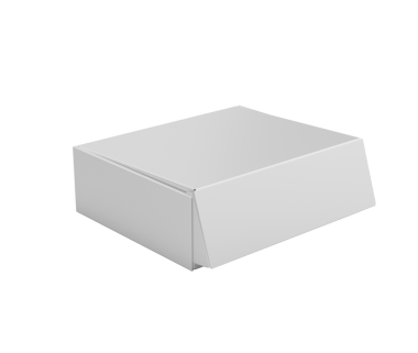 Beyaz Karton Kutu Kapalı Showcase Mockup Modern Tasarım Ürün Görünümü 3d İllüstrasyon