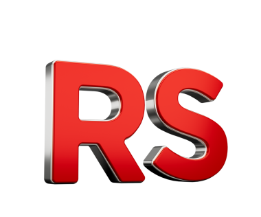 Parlak Metalik Görünümlü Kalın Kırmızı Rupee Rs Para Birimi Sembolü