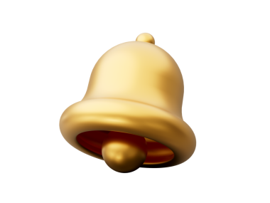 Altın çan zemini 3D görüntü