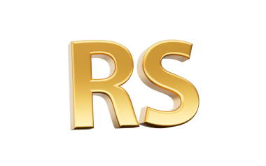 3d Altın Parlak Pakistan Rupisi Sembol R, 3d illüstrasyon