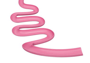 İnsan Bağırsak Modeli Sindirim Sistemi ya da Bağırsak İzi Modeli, 3 boyutlu İllüstrasyon