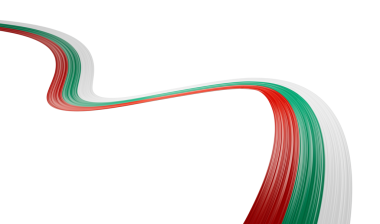 Dalgalı Bulgaristan ülke bayrağı 3D illüstrasyon gününde