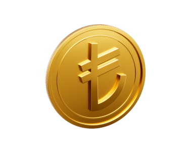 3d Altın Parlak Türk Lirası 3d Görüntü