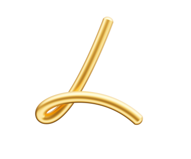 3d Altın Parlak Harf L Alfabesi L Yuvarlak Şişirilebilir Yazı Tipi 3d Görüntü