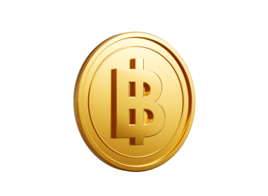 3D Altın Parlak Tayland Baht Parası 3D Görüntü