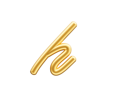 3d Altın Parlak Küçük Harf h Alfabesi h Yuvarlak Şişirilebilir Yazı Tipi 3d Görüntü