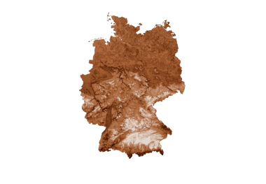 Almanya haritası eski tarz, kahverengi grafikler eski tarz Vintage tarzında. Yüksek detaylı 3d illüstrasyon