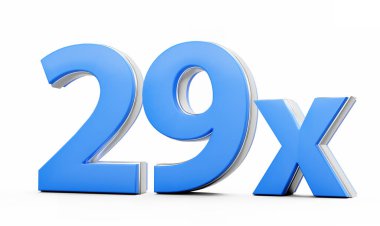 Blue 29x 29 x veya 29 kez Reklam ve Dinamik Satış Sunumları 3D