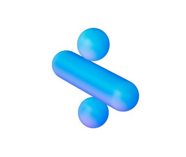 Pürüzsüz, mat mavi kaplama ve yumuşak ışıklandırma ile gösterişli bir bölme sembolü.