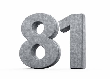 Gri Beton Taştan Yapılan 81 basamaklı Beton 3 boyutlu Görüntü